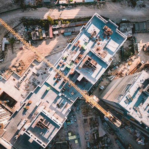 construction site birds eye view